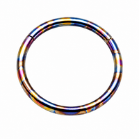 Oil Slick Anodized Titanium Clicker 14g, 16g, 18g