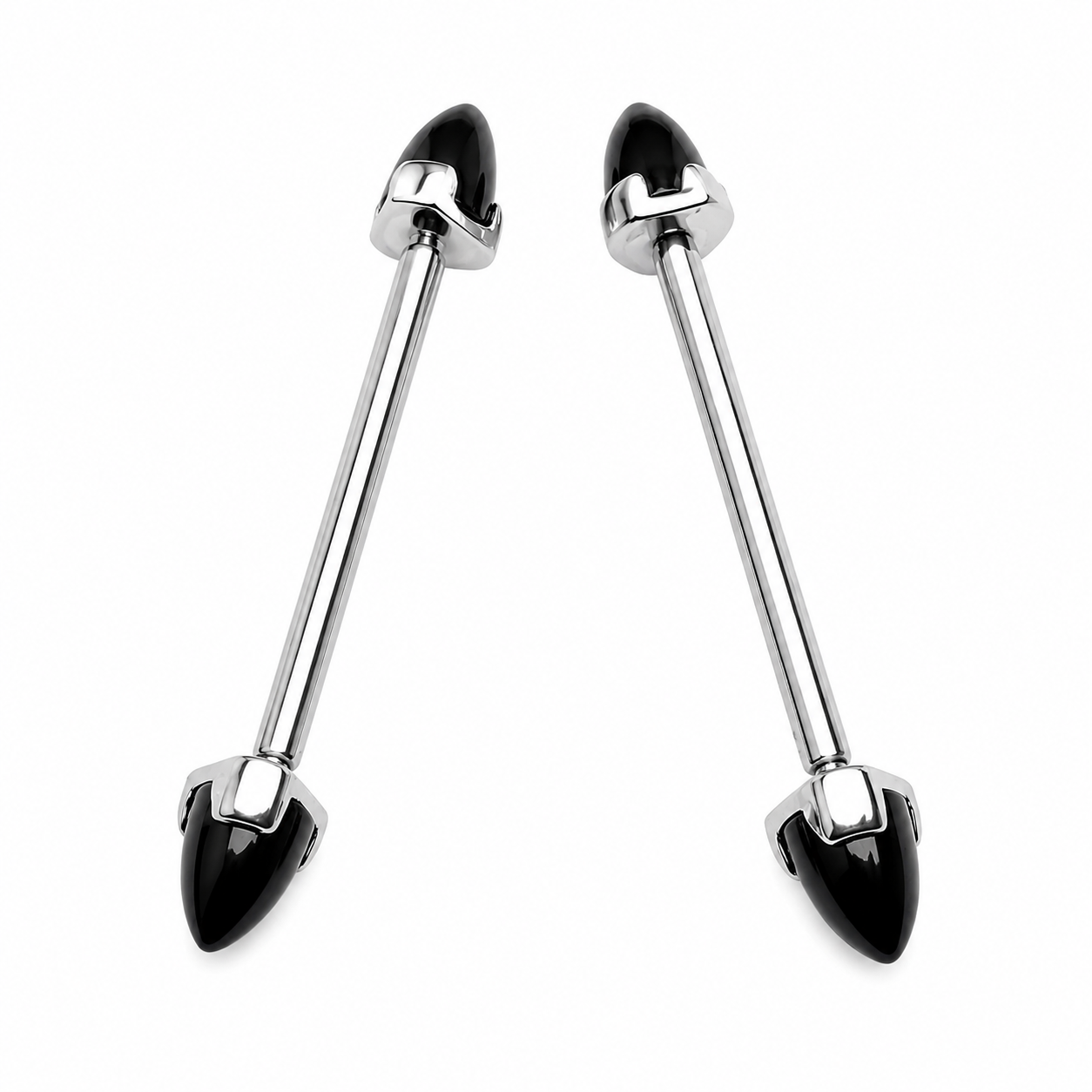 Black Onyx Cone Nipple Bar 14g, 12g
