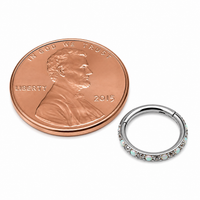 16G Titanium Opal & CZ Clicker
