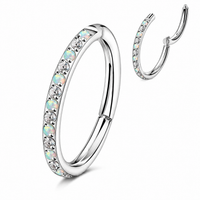 16G Titanium Opal & CZ Clicker
