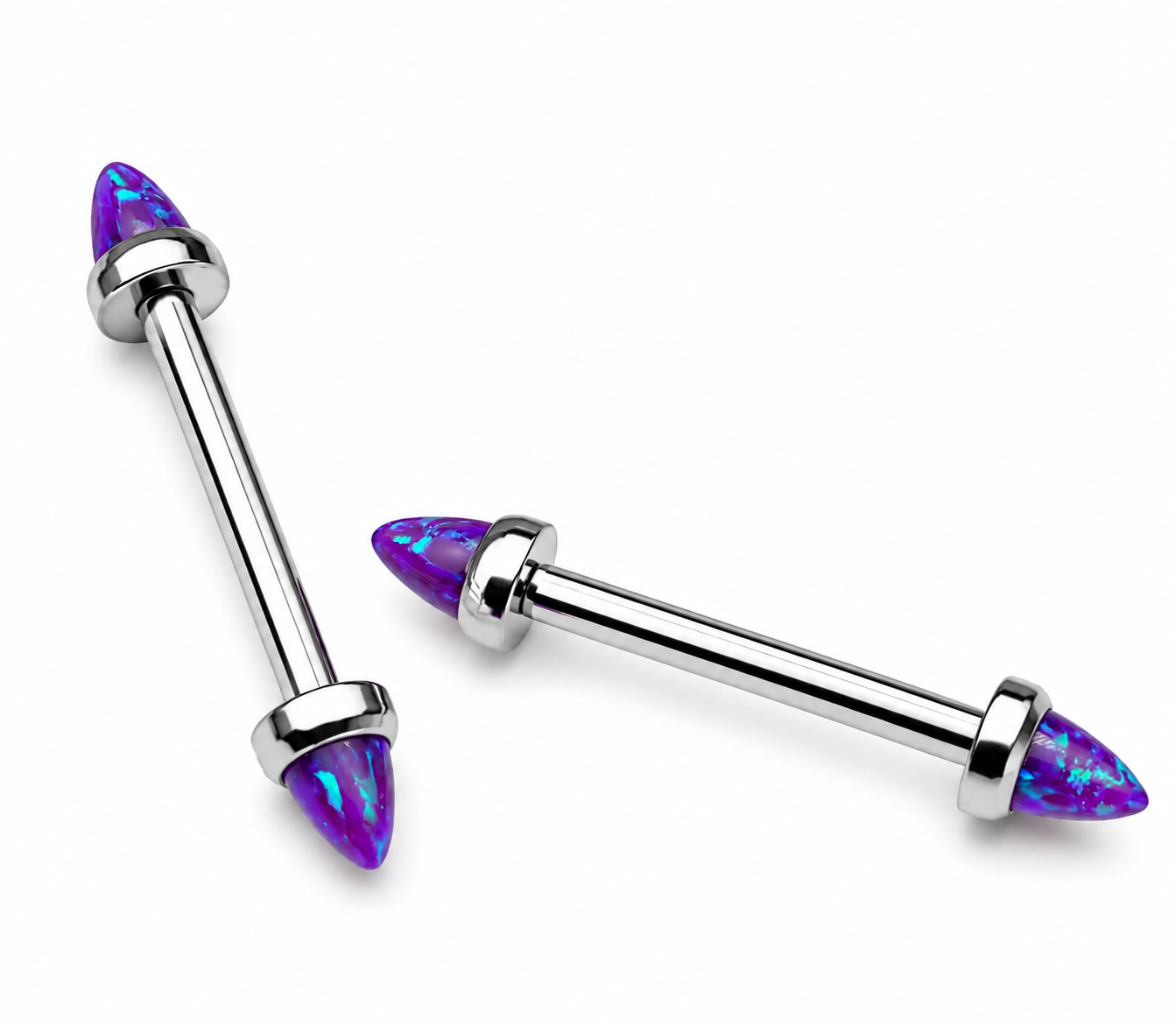 Sleepy Lavender Opal Titanium Nipple Cones
