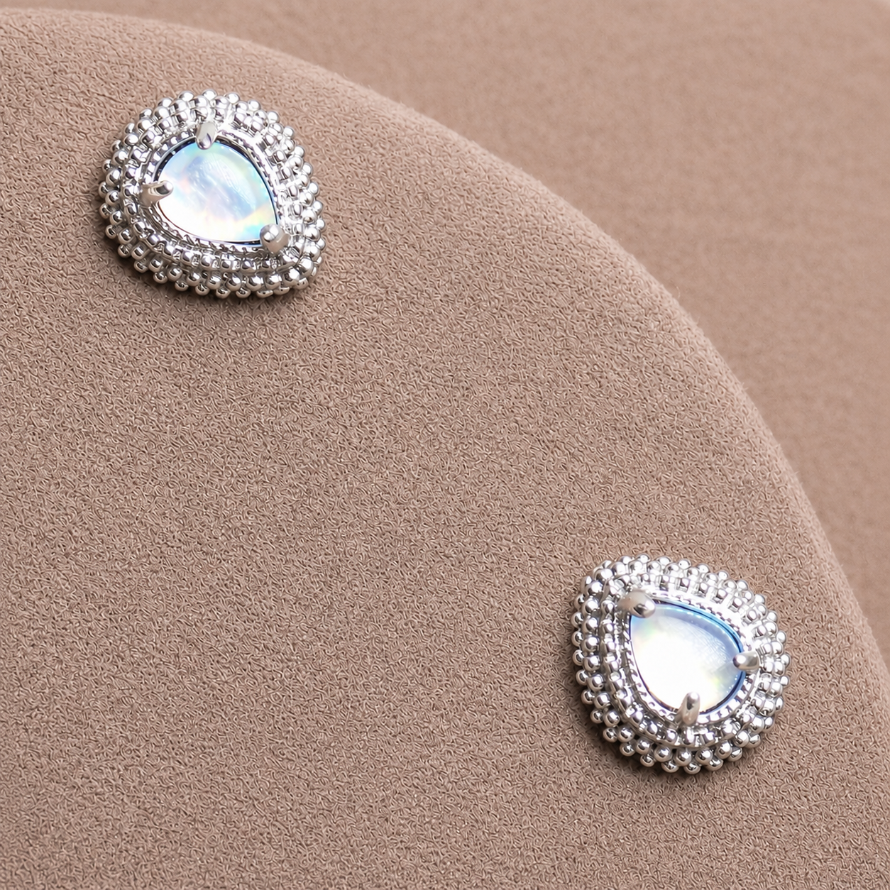 Implant Titanium Opalite Teardrop Flatback Piercing- Internally Threaded