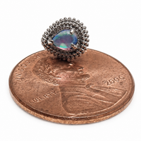 Implant Titanium Opalite Teardrop Flatback Piercing- Internally Threaded