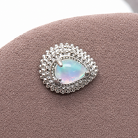 Implant Titanium Opalite Teardrop Flatback Piercing- Internally Threaded