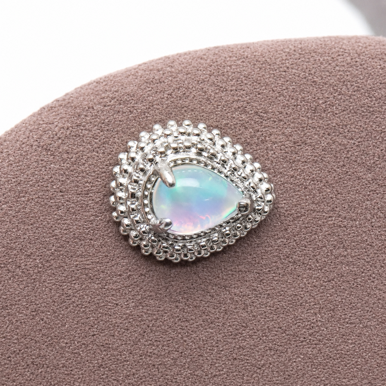Implant Titanium Opalite Teardrop Flatback Piercing- Internally Threaded