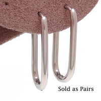 Implant Titanium Oval Hoop Earrings- 20g, 8mm or 10mm- Sold in Pairs