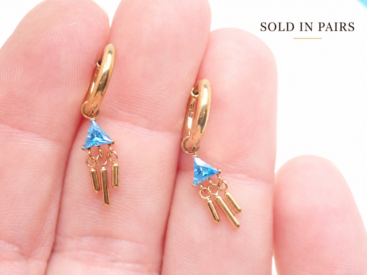 Implant Titanium 18k PVD Gold Hoop Earrings 20g (pair)