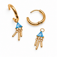 Implant Titanium 18k PVD Gold Hoop Earrings 20g (pair)
