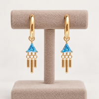 Implant Titanium 18k PVD Gold Hoop Earrings 20g (pair)