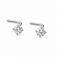 Set of 2 CZ Nose L-Curves 20g