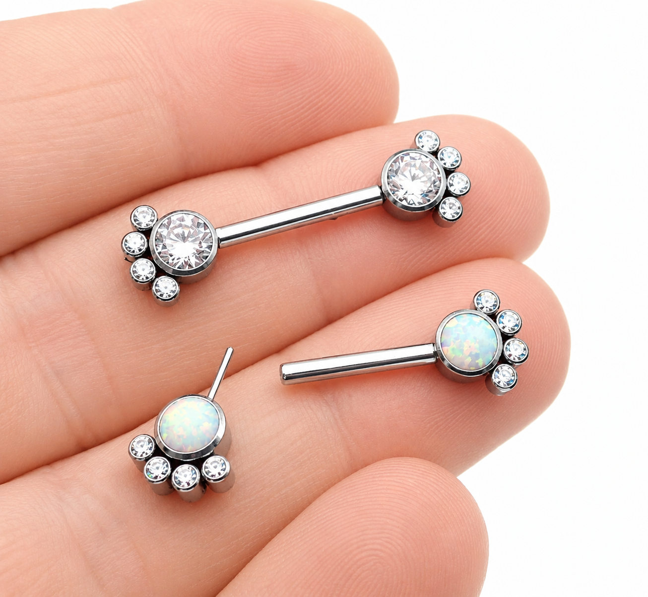 Cute Paw Push Fit Threadless Titanium Nipple  14g