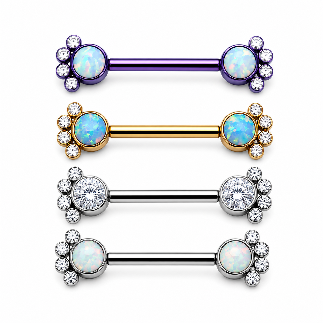 Cute Paw Push Fit Threadless Titanium Nipple  14g