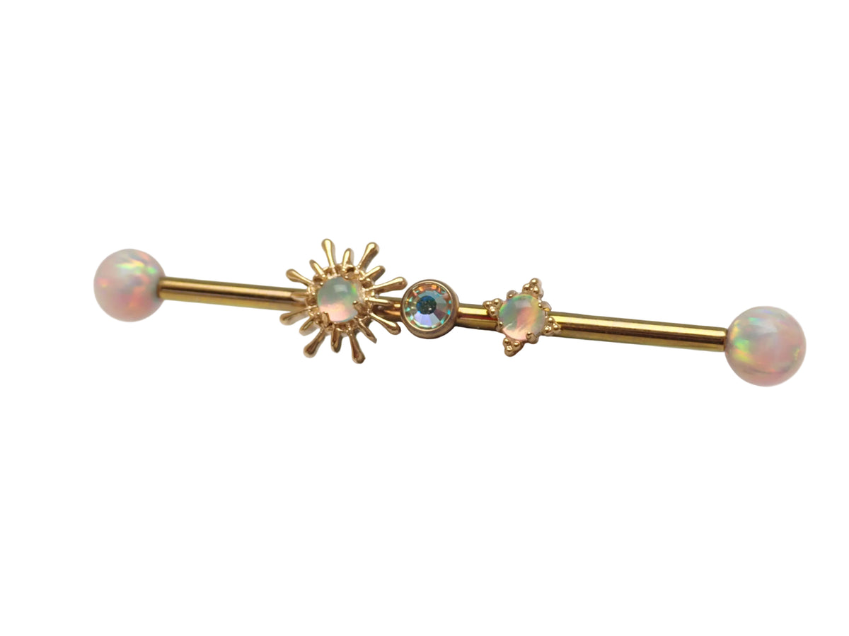 peach-industrial ear piercings 