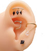 Titanium Push Fit Threadless Flatback Helix Piercing