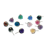 Body Clickers 5mm push fit threadless opal ball attachment with claw design for body jewelry.