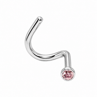 CZ Cork Nose Piercing 18g