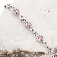 Titanium & CZ Add on Piercing Chain 32mm or 38mm