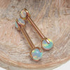 Pearly Opal  Nipple Jewelry 12g/14g
