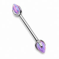 Titanium Push Fit Nipple Multi Lavender Fire opal Bullet cones