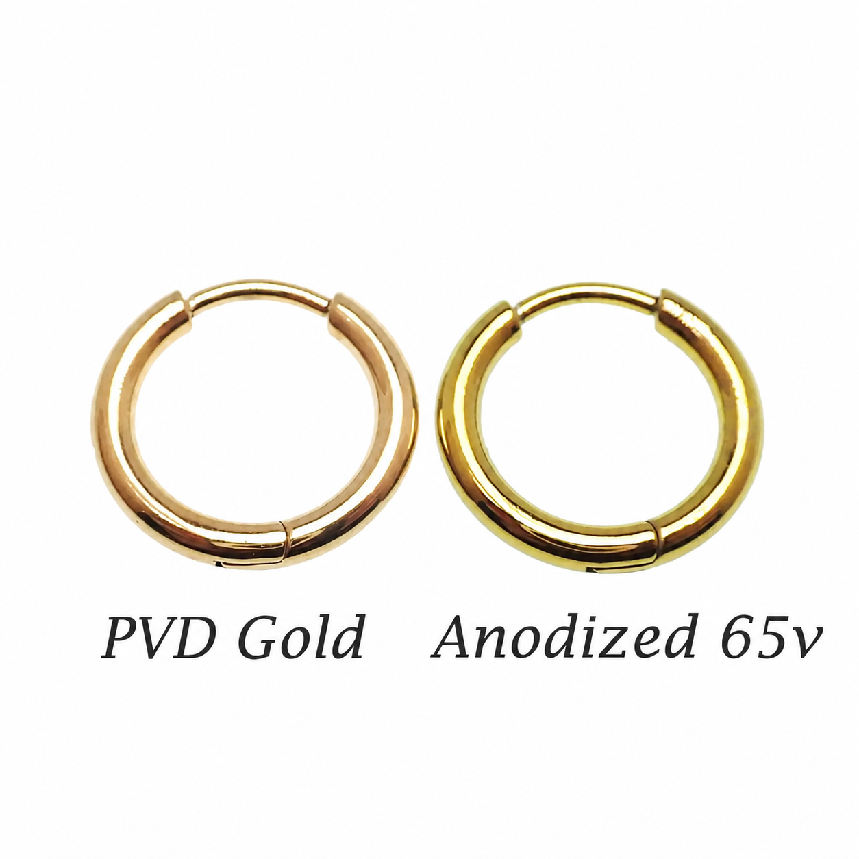 Implant Titanium Hoop Earrings- 20g, 8mm or 10mm- Sold in Pairs