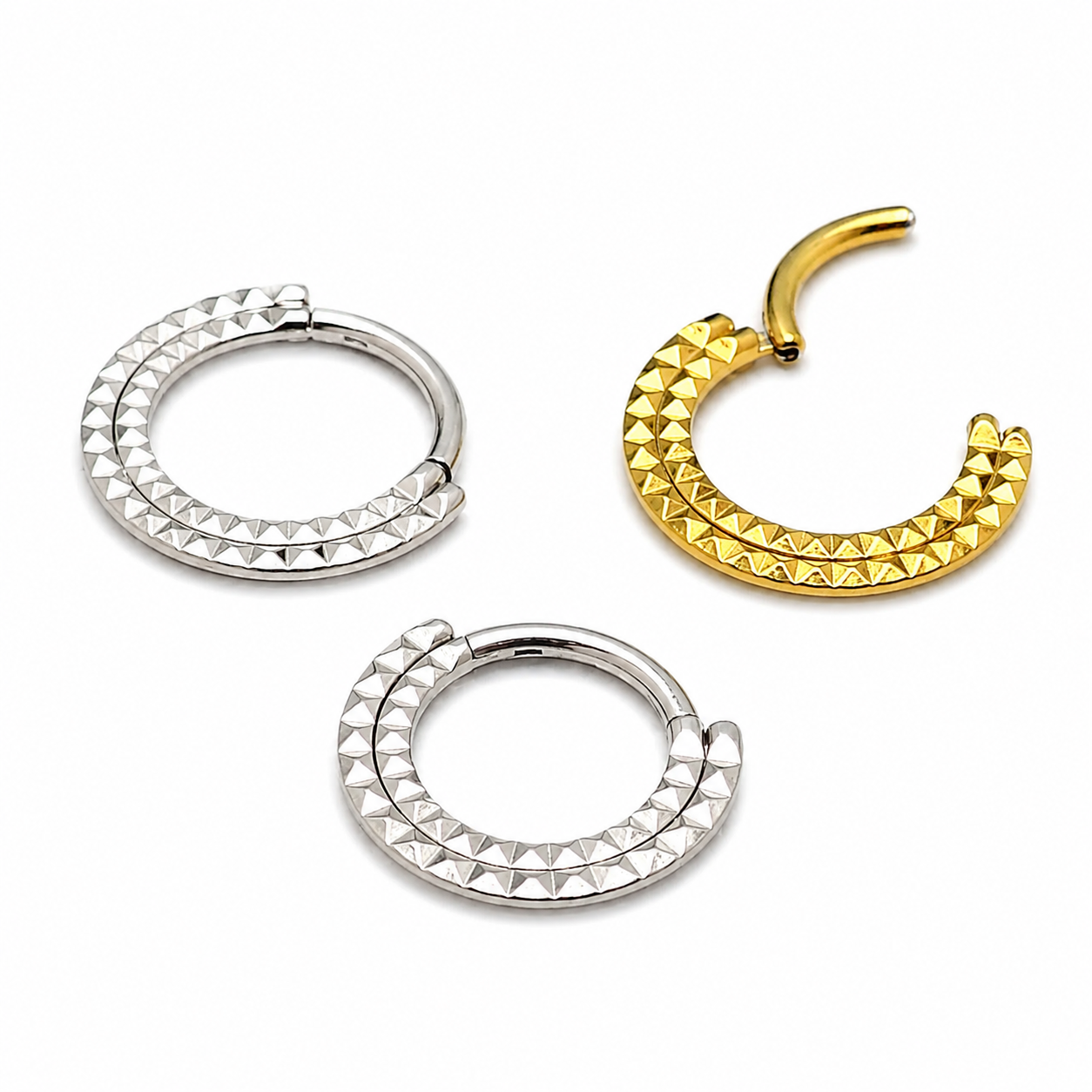 Double Pyramid Septum Clicker 16g