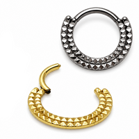 Double Pyramid Septum Clicker 16g