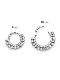 Septum/Daith CZ  Titanium Clicker 16g