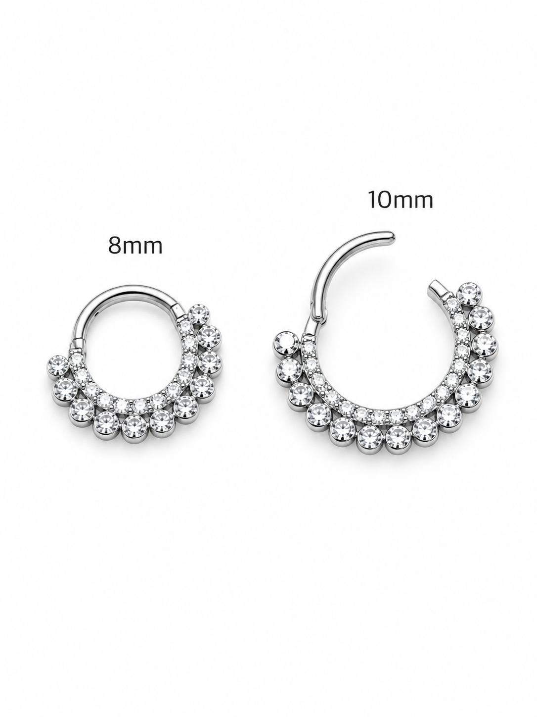 Septum/Daith CZ  Titanium Clicker 16g