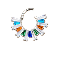 Super Nova 16g titanium septum or Daith Clicker piercing
