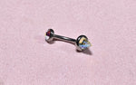 Swarovski AB Titanium Curve Bar  16g