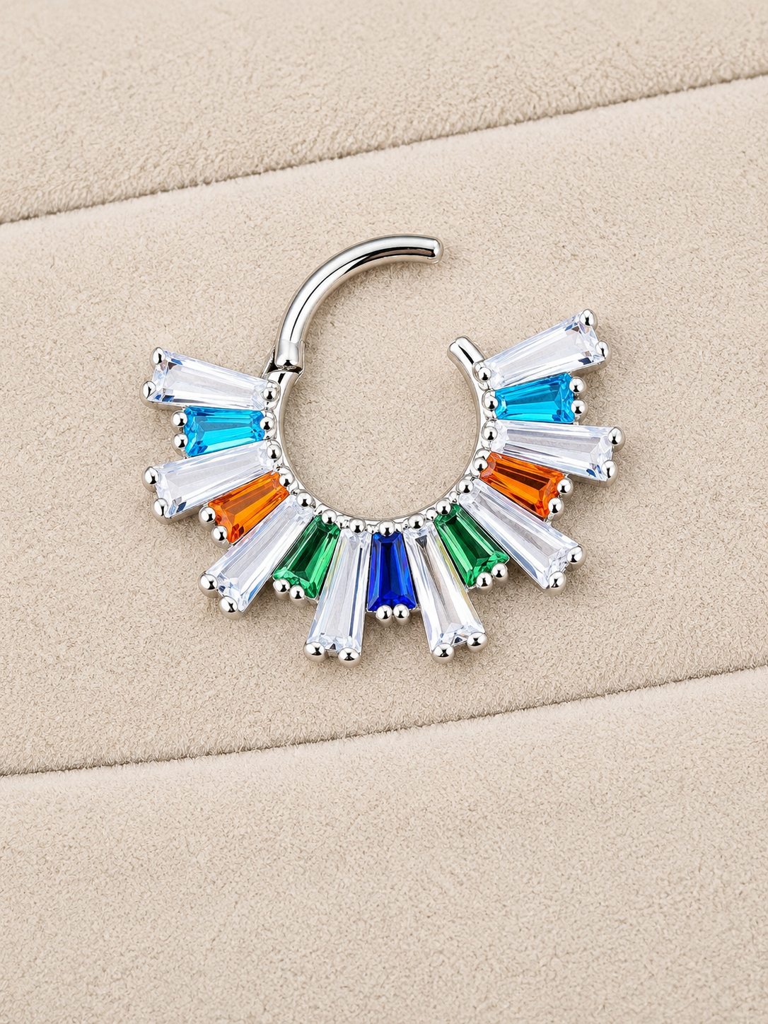 Super Nova 16g titanium septum or Daith Clicker piercing