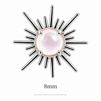 Implant Titanium natural stone Flatback Piercing, Internally Threaded