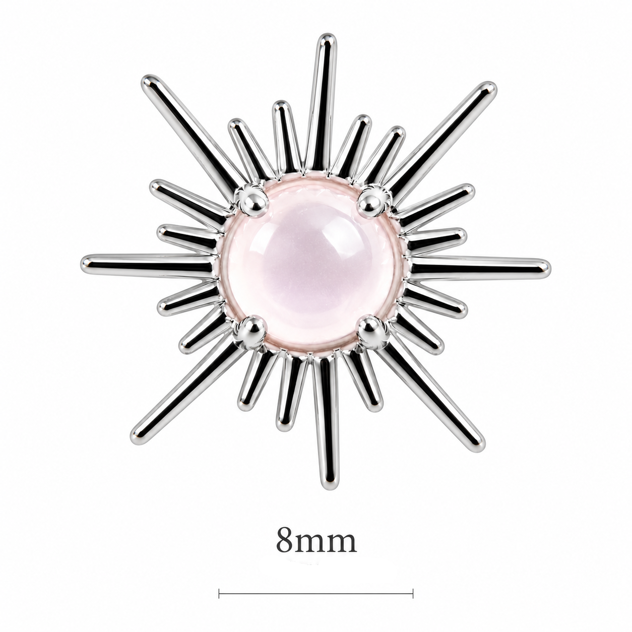 Implant Titanium natural stone Flatback Piercing, Internally Threaded