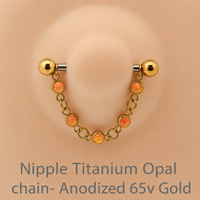 Titanium Opal Piercing add on Chain