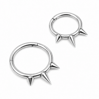 Tri-Spiked Septum Clicker 16g