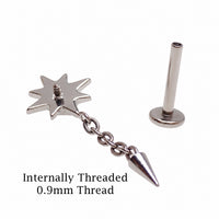Helix Skull Chain Titanium Flatback 18g, 16g, 14g