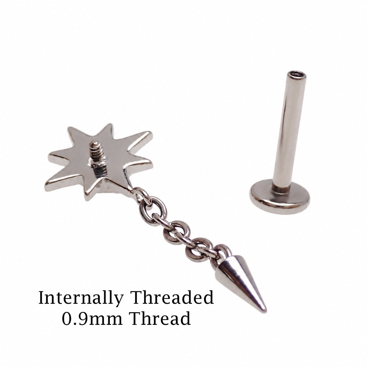 Helix Skull Chain Titanium Flatback 18g, 16g, 14g