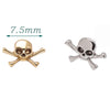 Skull and Crossbones Titanium Flatback Piercing 18g, 16g, 14g