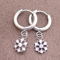 Titanium Hoop Charm Earrings 20g (pair)
