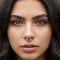 Solid Gold PVD Titanium Clicker 16G 8mm, 10mm