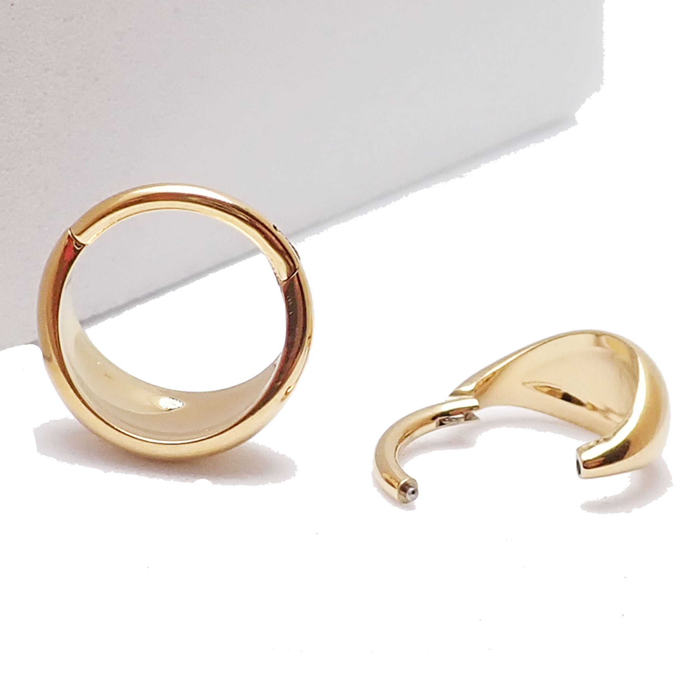 Solid Gold PVD Titanium Clicker 16G 8mm, 10mm