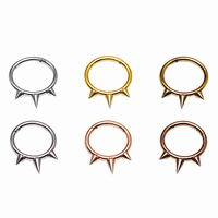 Tri-Spiked Septum Clicker 16g