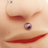 Stained Glass Amethyst Titanium Piercing 18g, 16g, 14g
