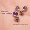 Stained Glass Amethyst Titanium Piercing 18g, 16g, 14g