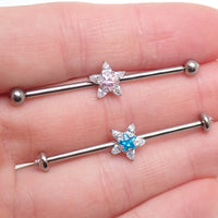 Implant Grade Titanium CZ Star Industrial Piercing