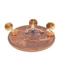 Implant Titanium Gold Moon Star Push Fit Flatbacks, Set of 3 - 20g, 18g, 16g, 14g