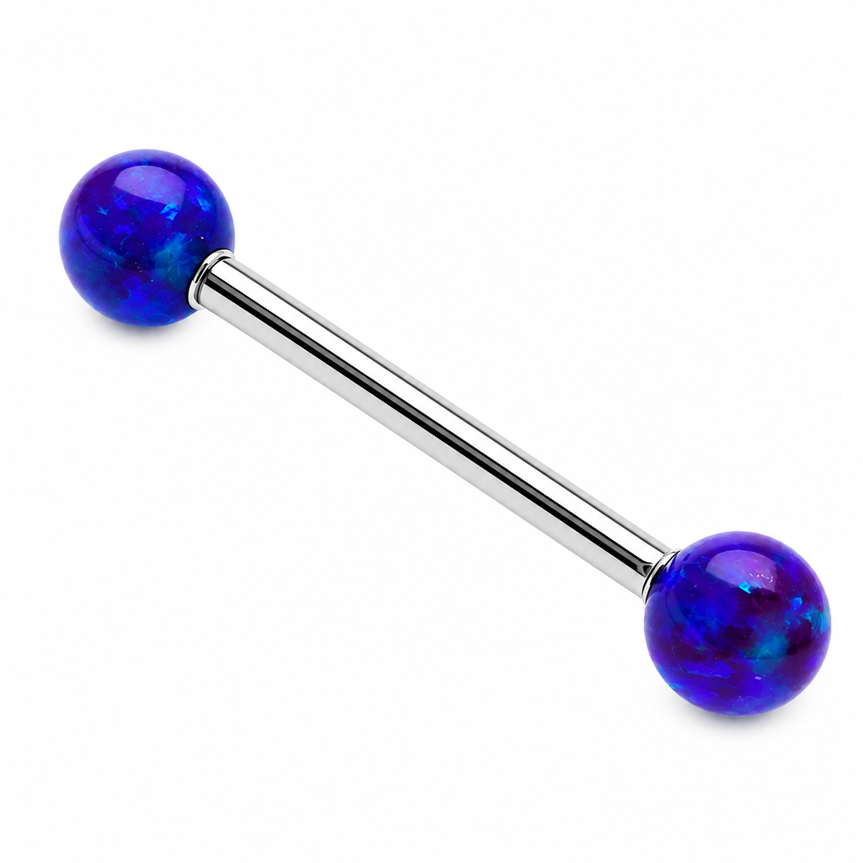 Starry Night Opal Titanium Nipple Bar 14g, 12g