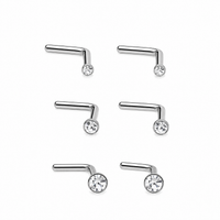 Set of 6 Nose L-Curves 18g