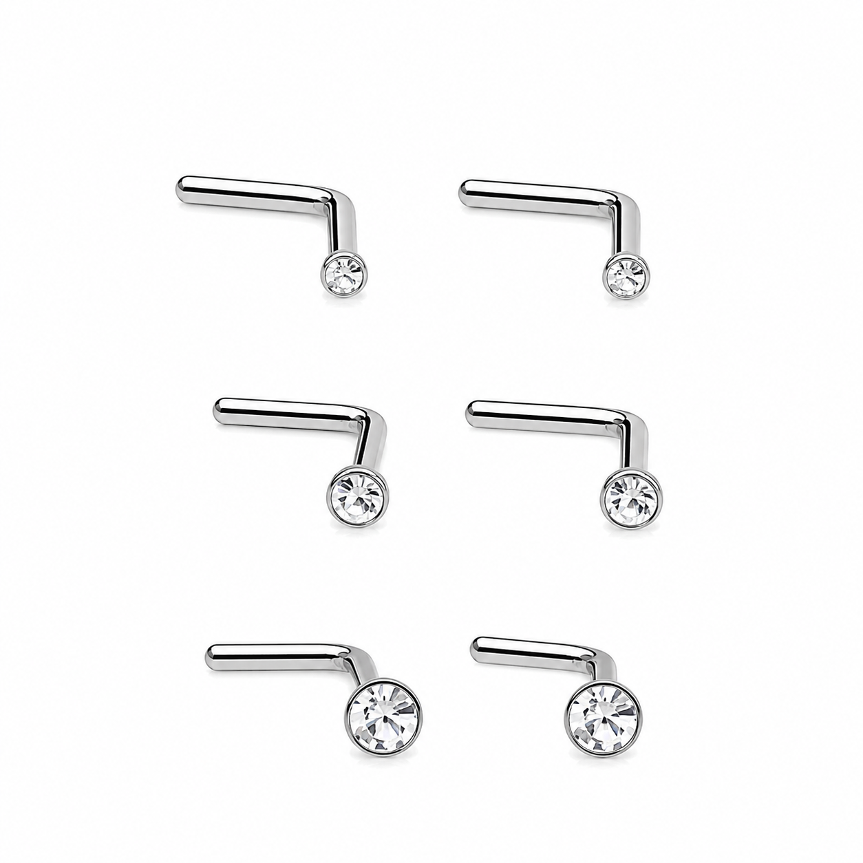 Set of 6 Nose L-Curves 18g