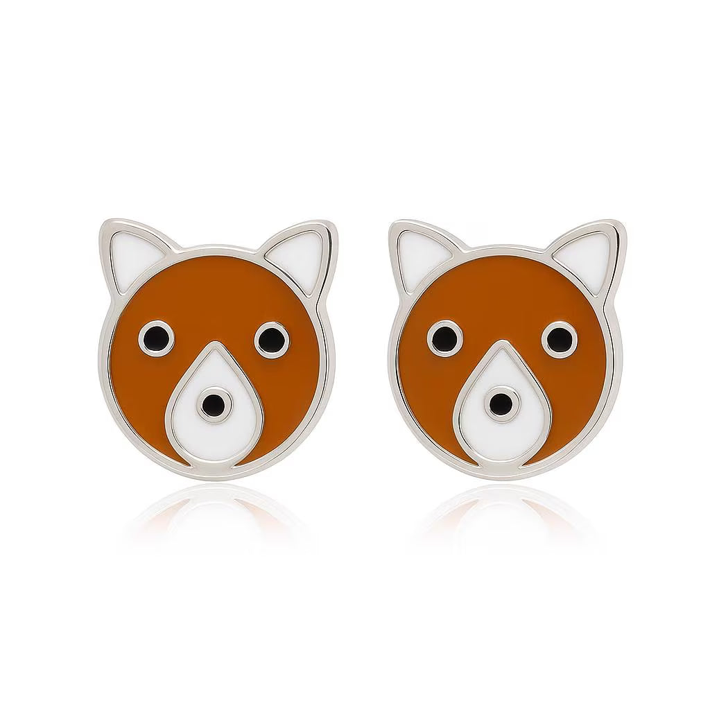 Sterilized titanium implant-grade earrings featuring pink bear design, ideal for body jewelry and piercing embellishments.